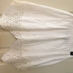 White lace skirt